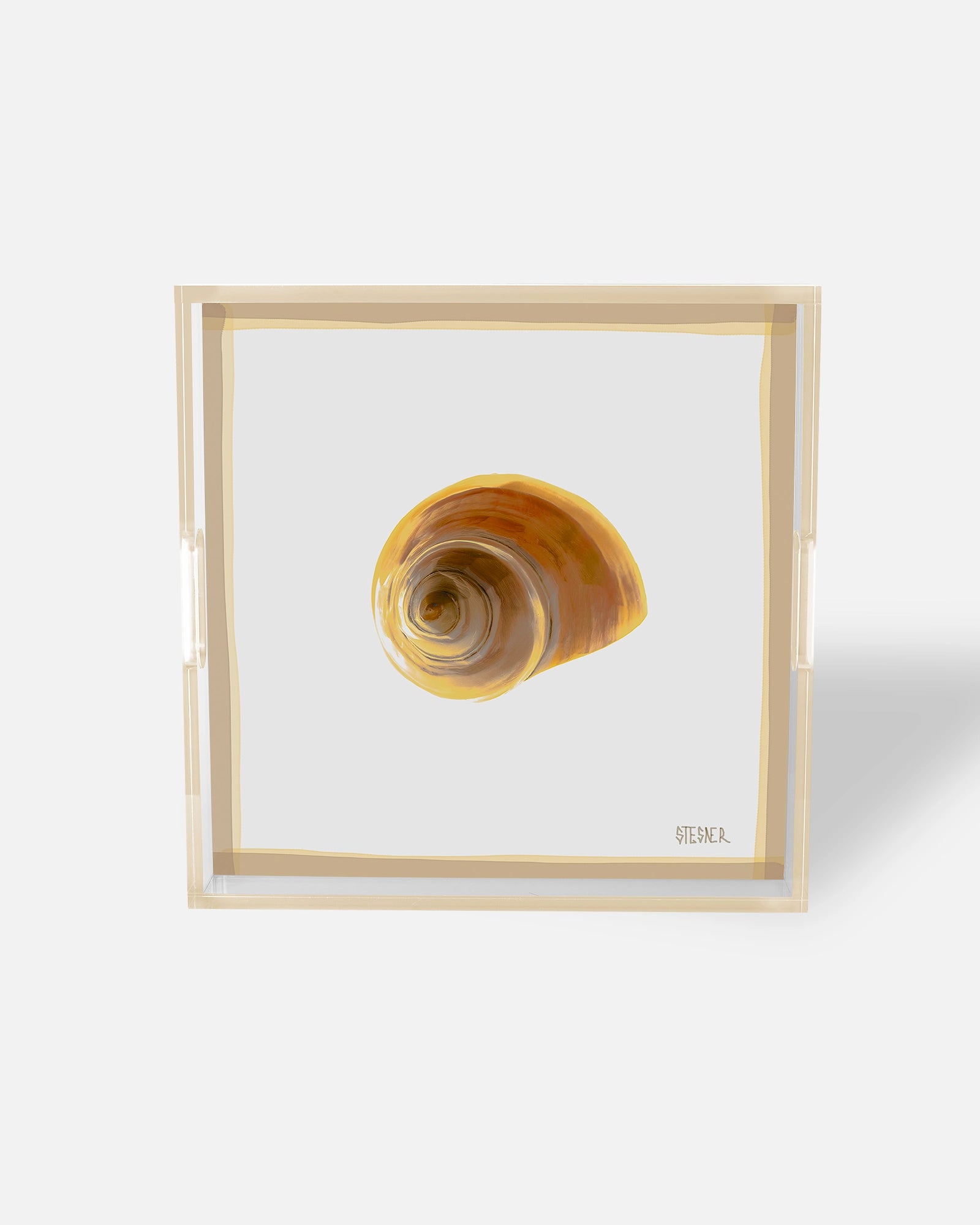 Gilded Spiral by David Stesner ArtHouse — gold orange square acrylic trays — view 3