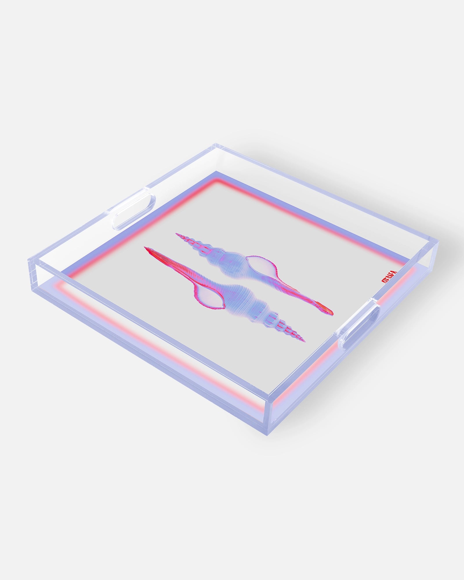 Twin Whispers by David Stesner ArtHouse — white multicolor square acrylic trays, additional detail