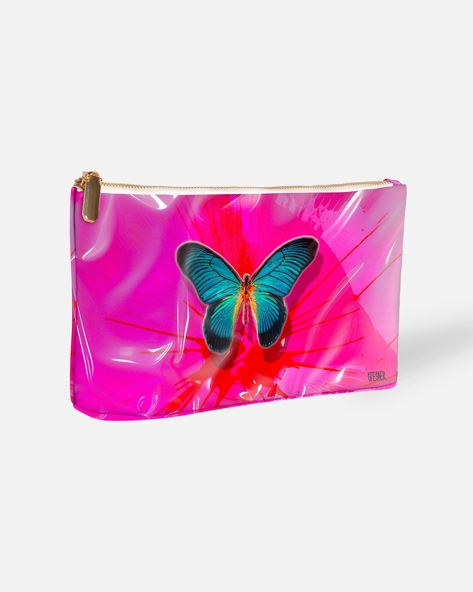 Fuchsia Flight Makeup & Travel Bag | David Stesner ArtHouse