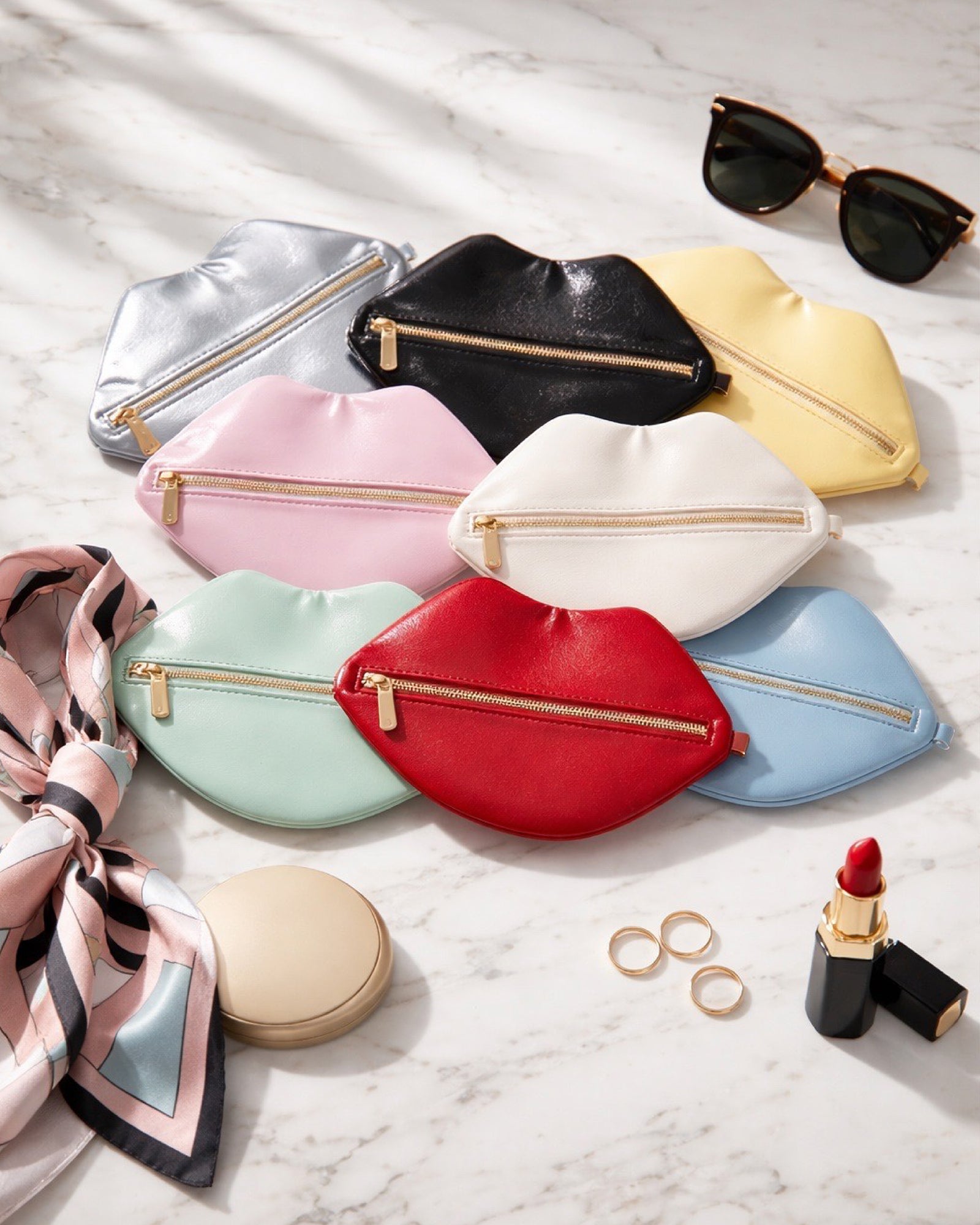 The Blake — Icy Blue Lip Pouch