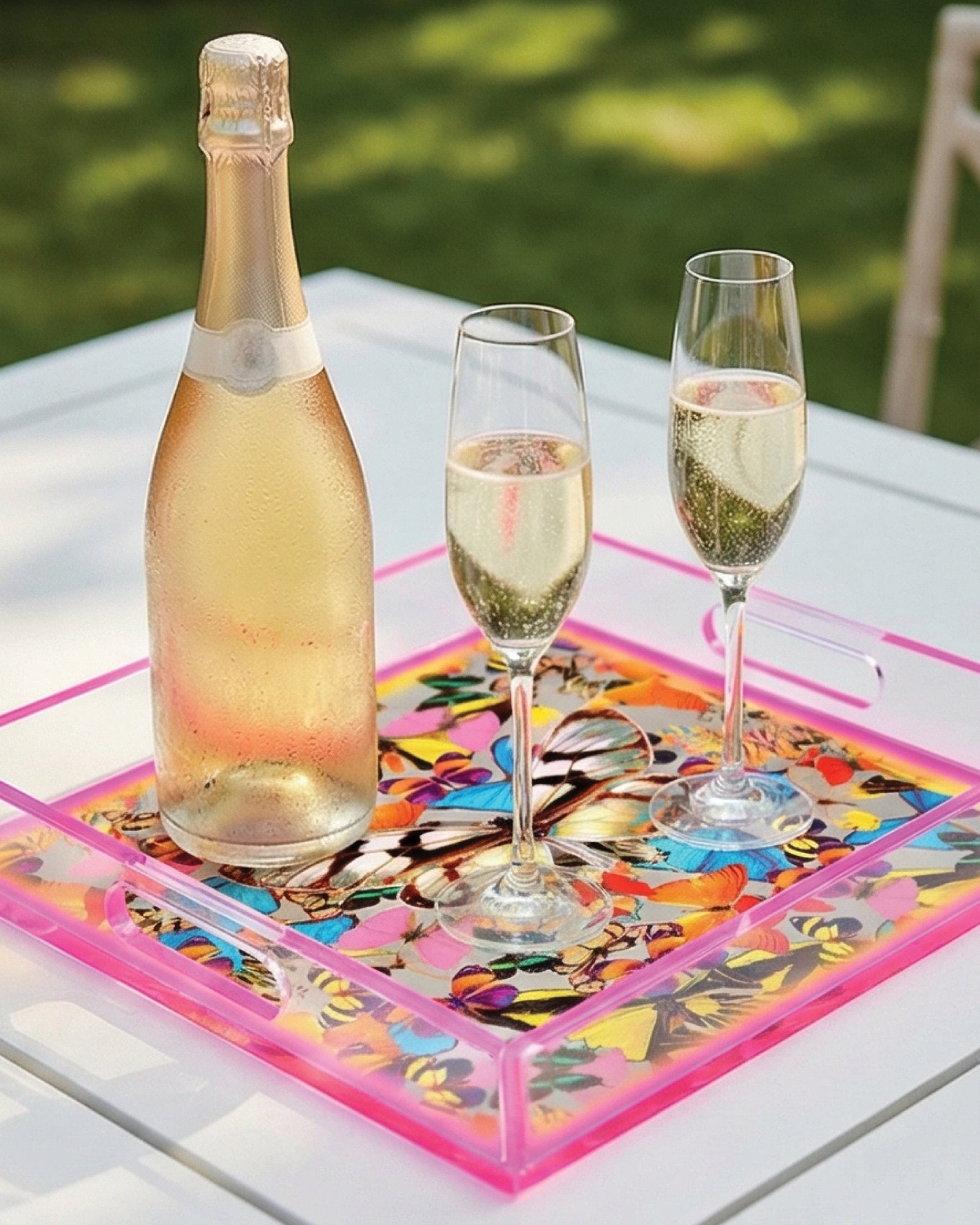 Temptations Garden by David Stesner ArtHouse — multicolor purple square acrylic trays — view 3