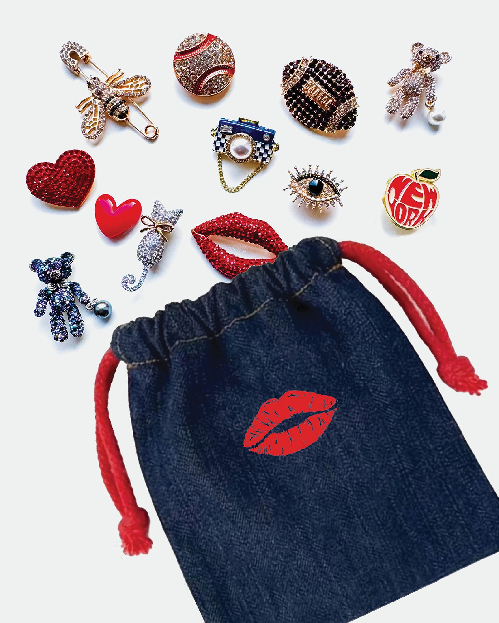 Denim Pouch Pin Pack Collections