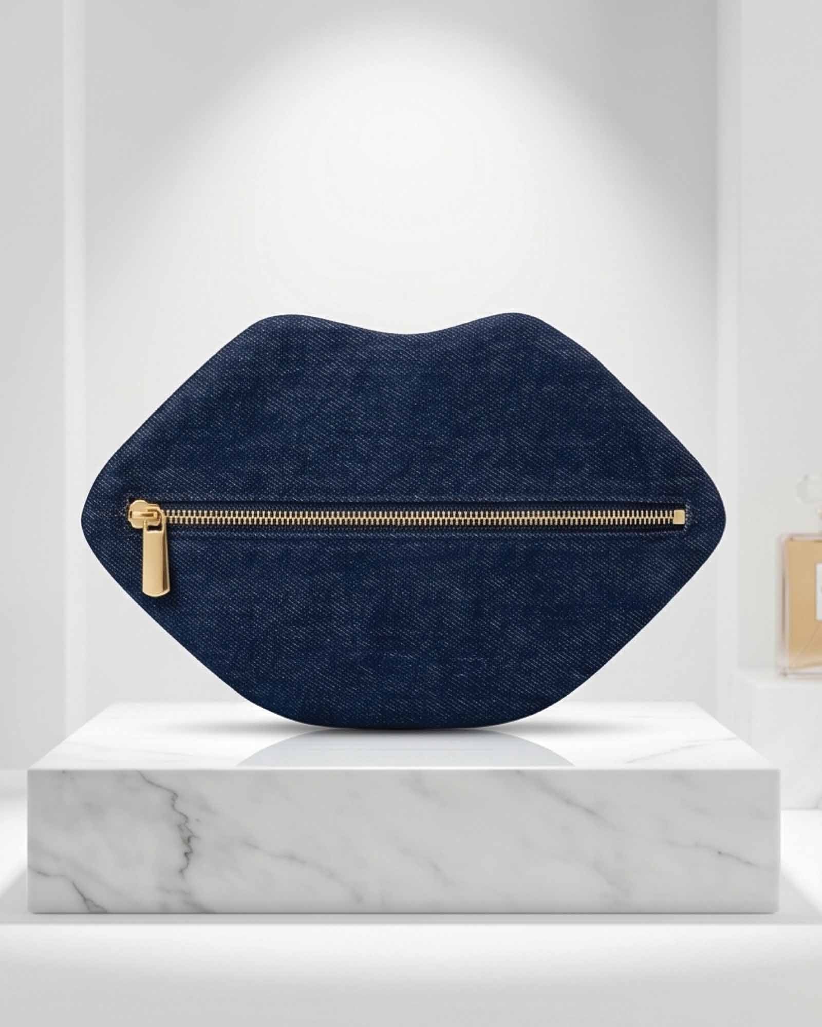 The Blake Deep Blu Denim Lip Pouch by David Stesner ArtHouse