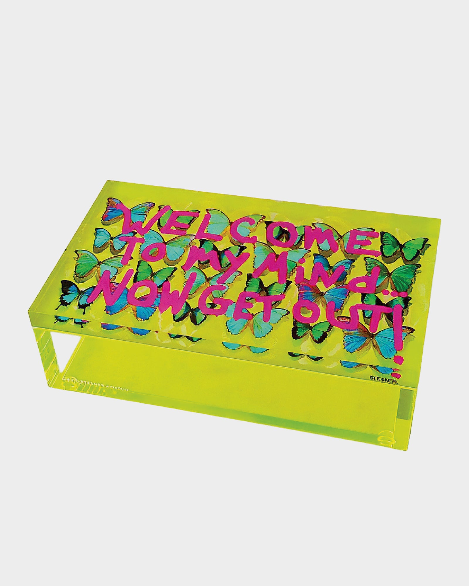 Welcome to My Mind — Neon Yellow Keepsake Box