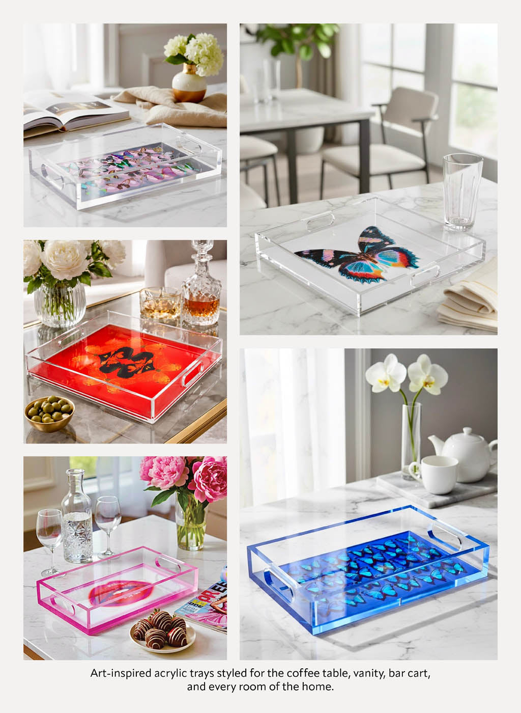 How to Style Acrylic Trays Throughout Your Home