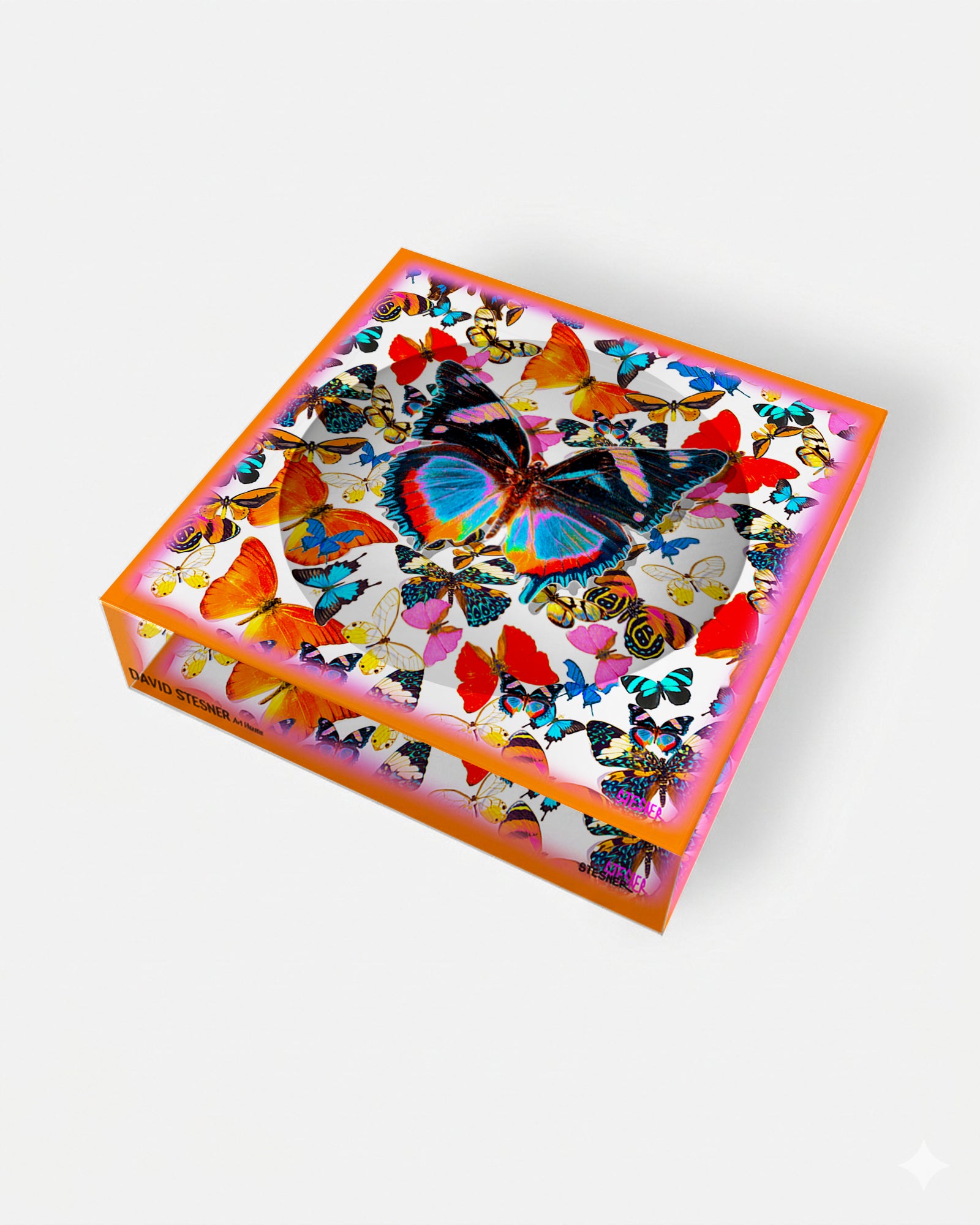 Electric Garden by David Stesner ArtHouse — multicolor green acrylic dishes