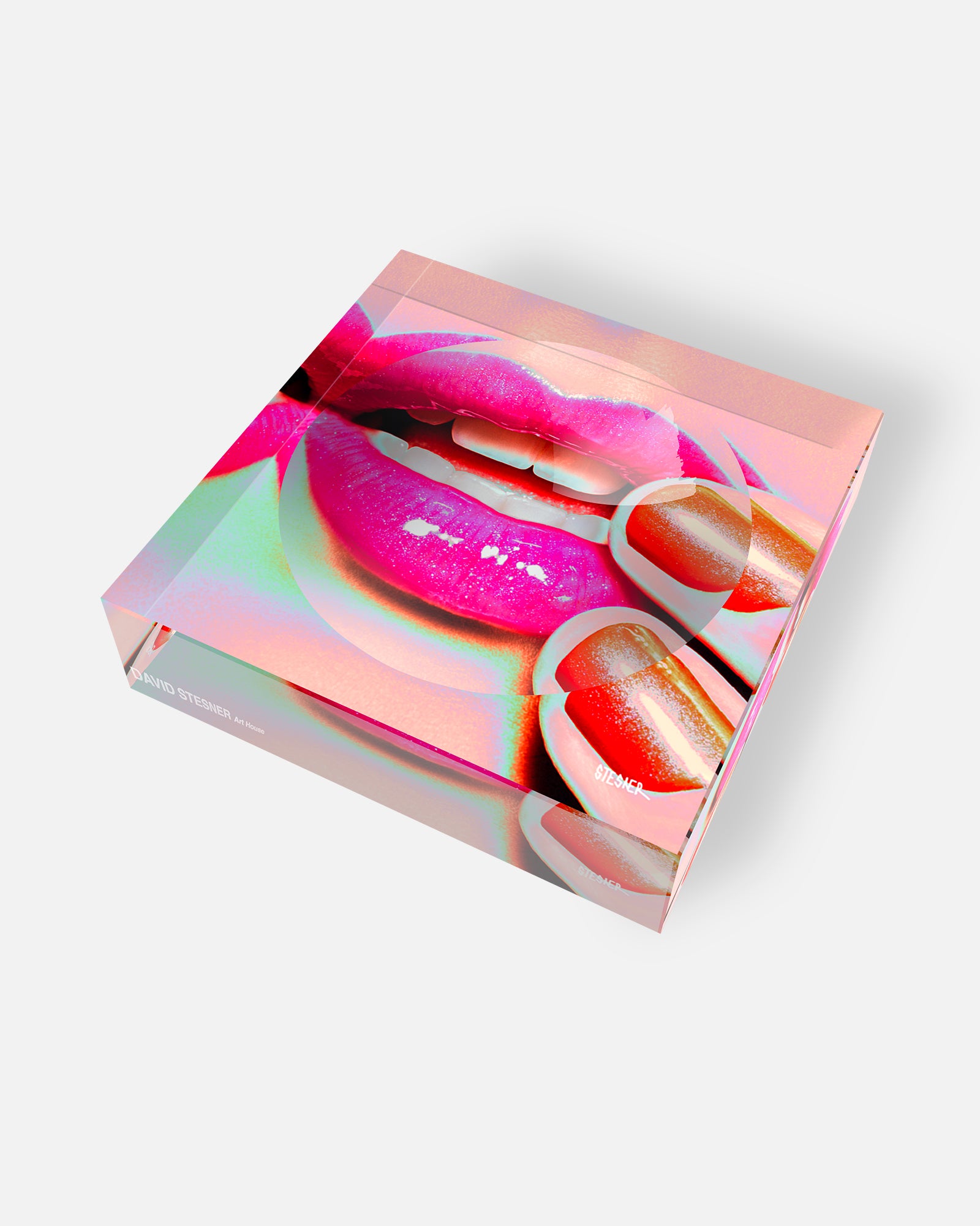 Lip Service by David Stesner ArtHouse — multicolor orange acrylic dishes