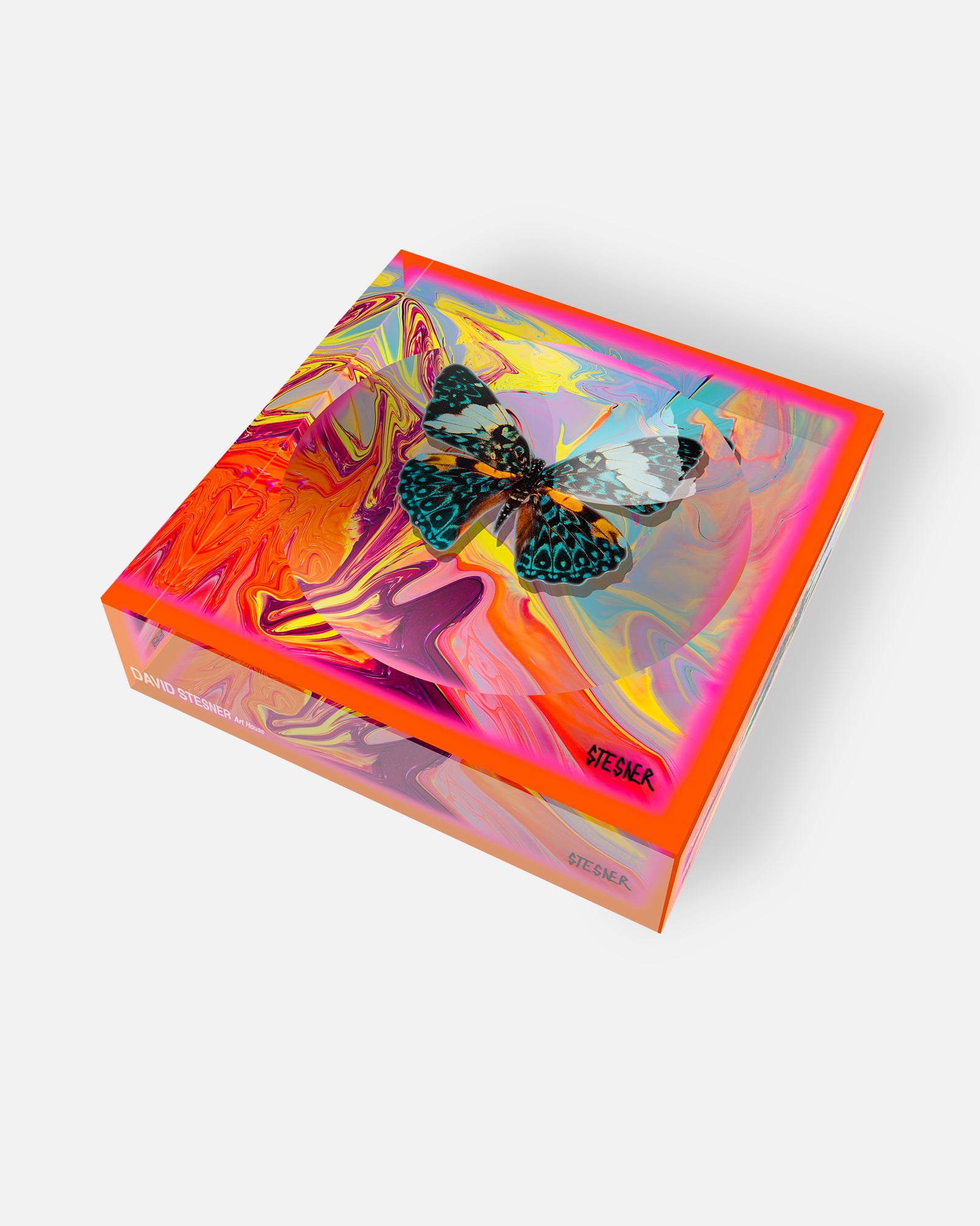 Coral Currents by David Stesner ArtHouse — multicolor orange acrylic dishes