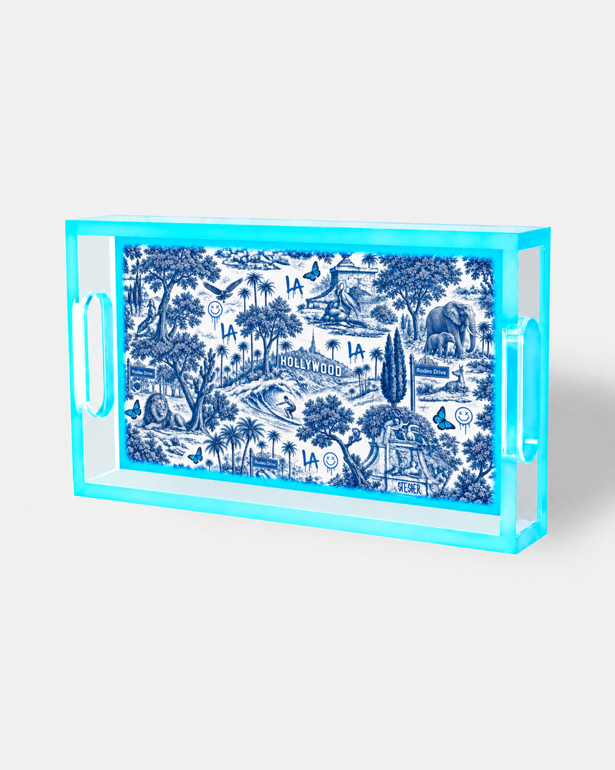Urban Pop Toile Los Angeles Small Acrylic Tray | David Stesner