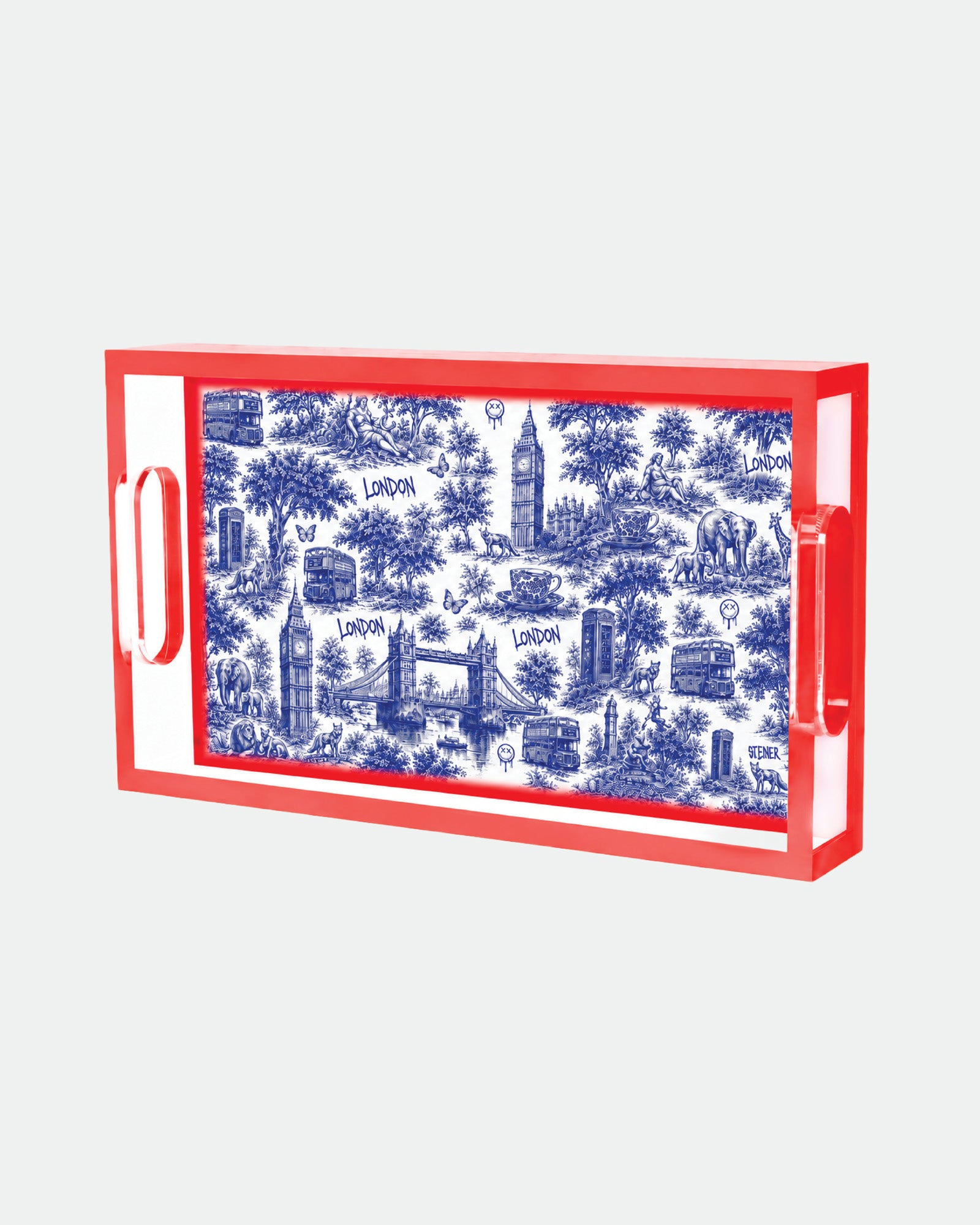 Urban Pop Toile London Small Acrylic Tray