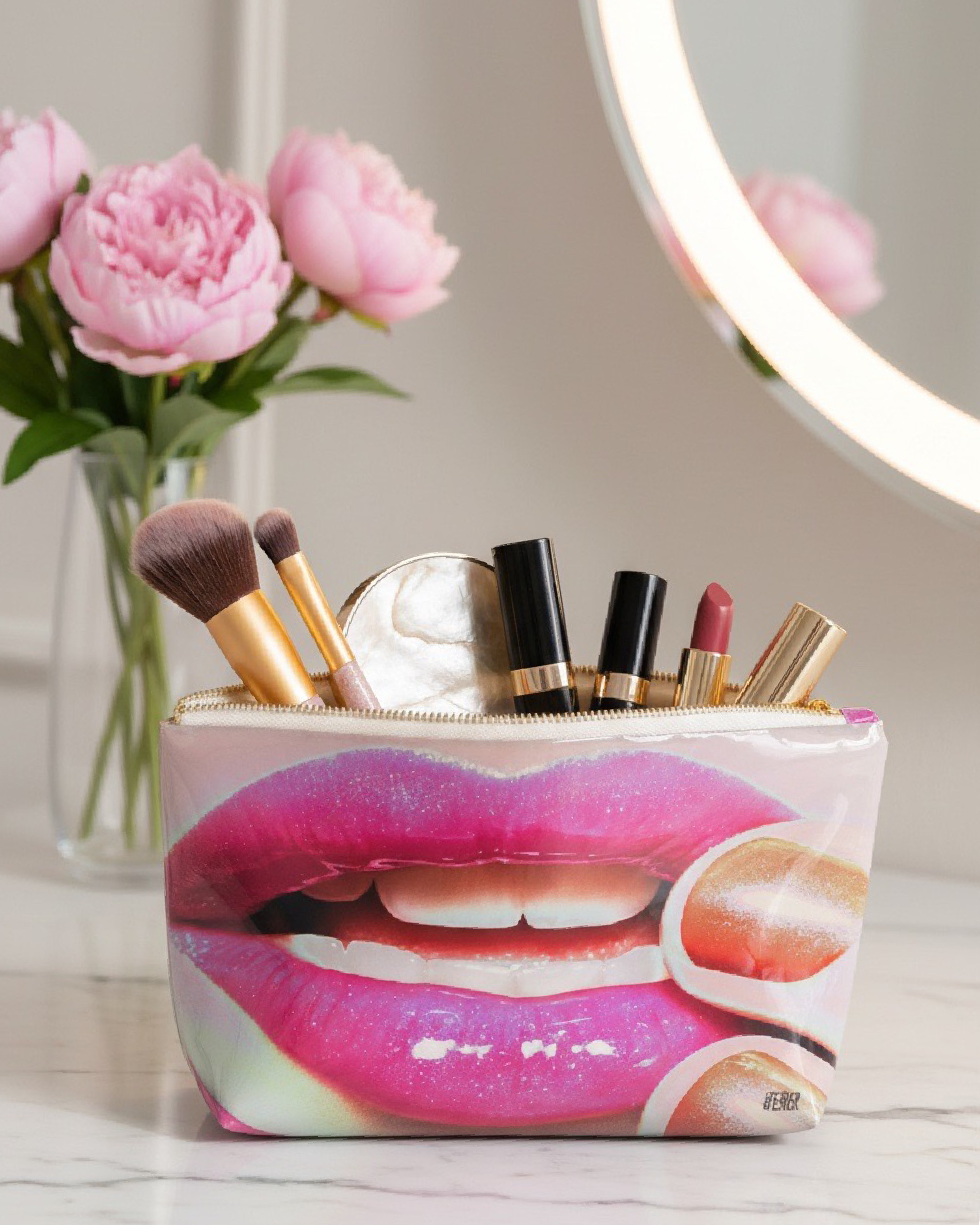 Luscious Lips Makeup & Travel Bag | David Stesner ArtHouse