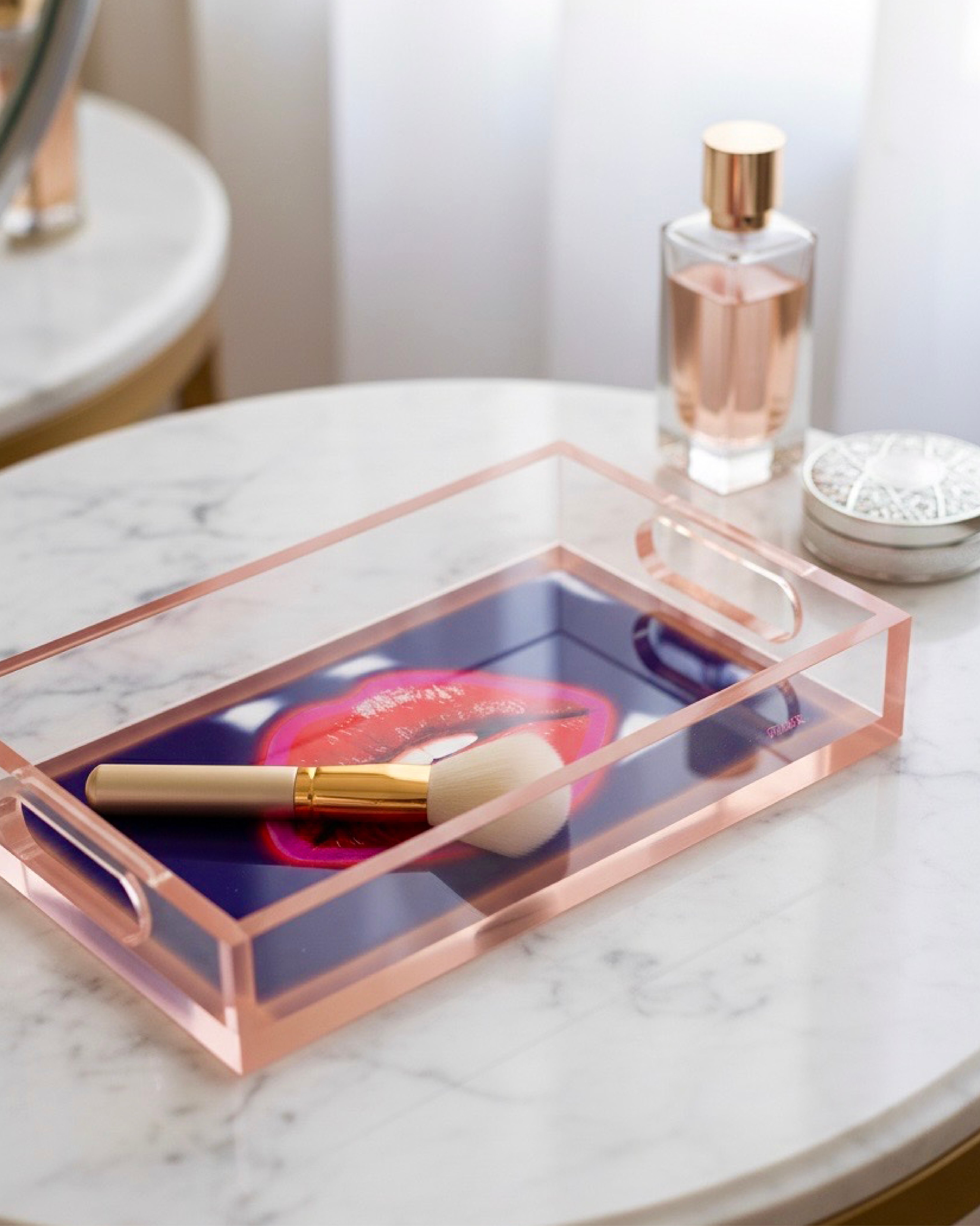 Midnight Kiss Rectangle Acrylic Tray | David Stesner
