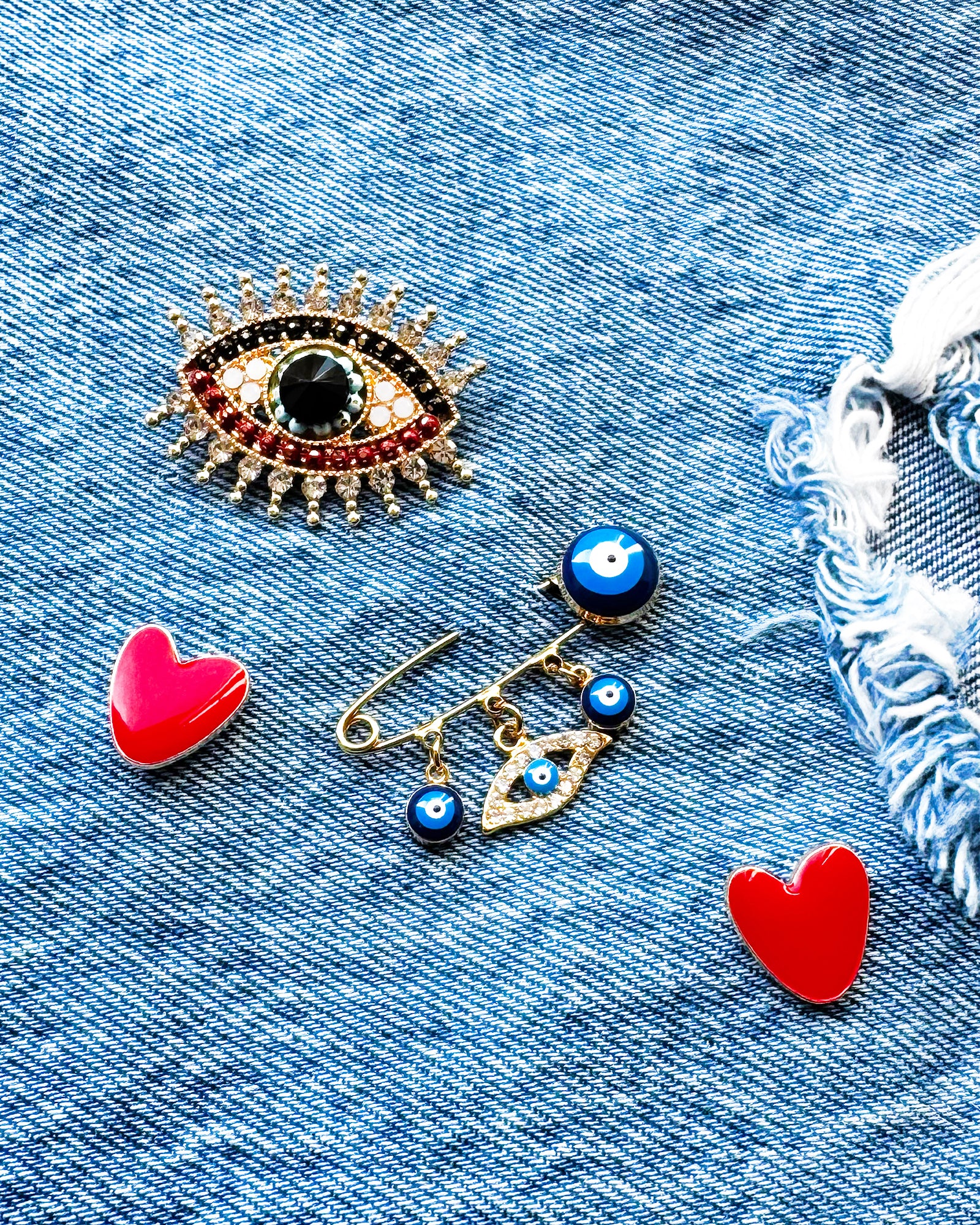 Denim Pouch Pin Pack Collections
