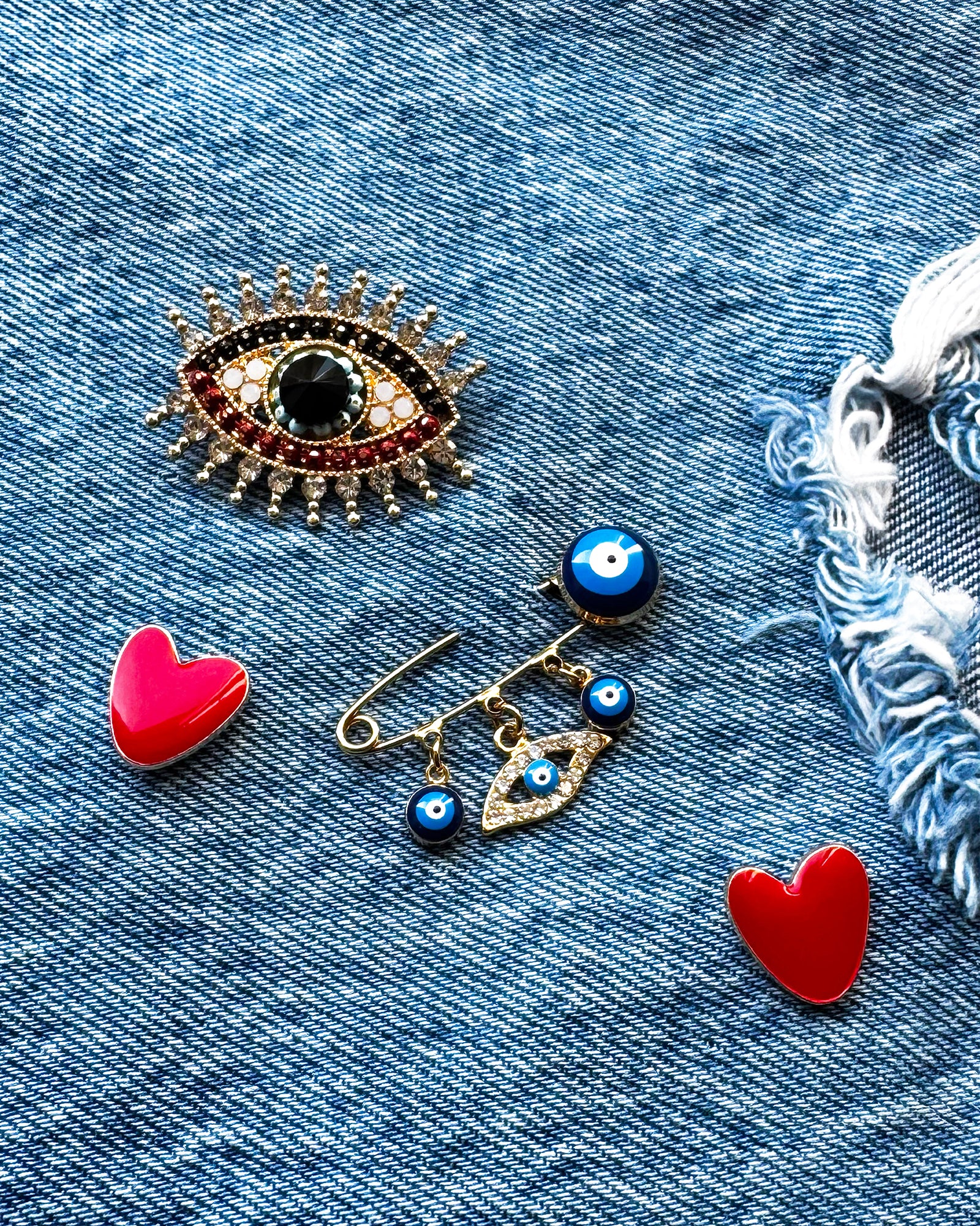 The Blake — Light Wash Denim Lip Pouch