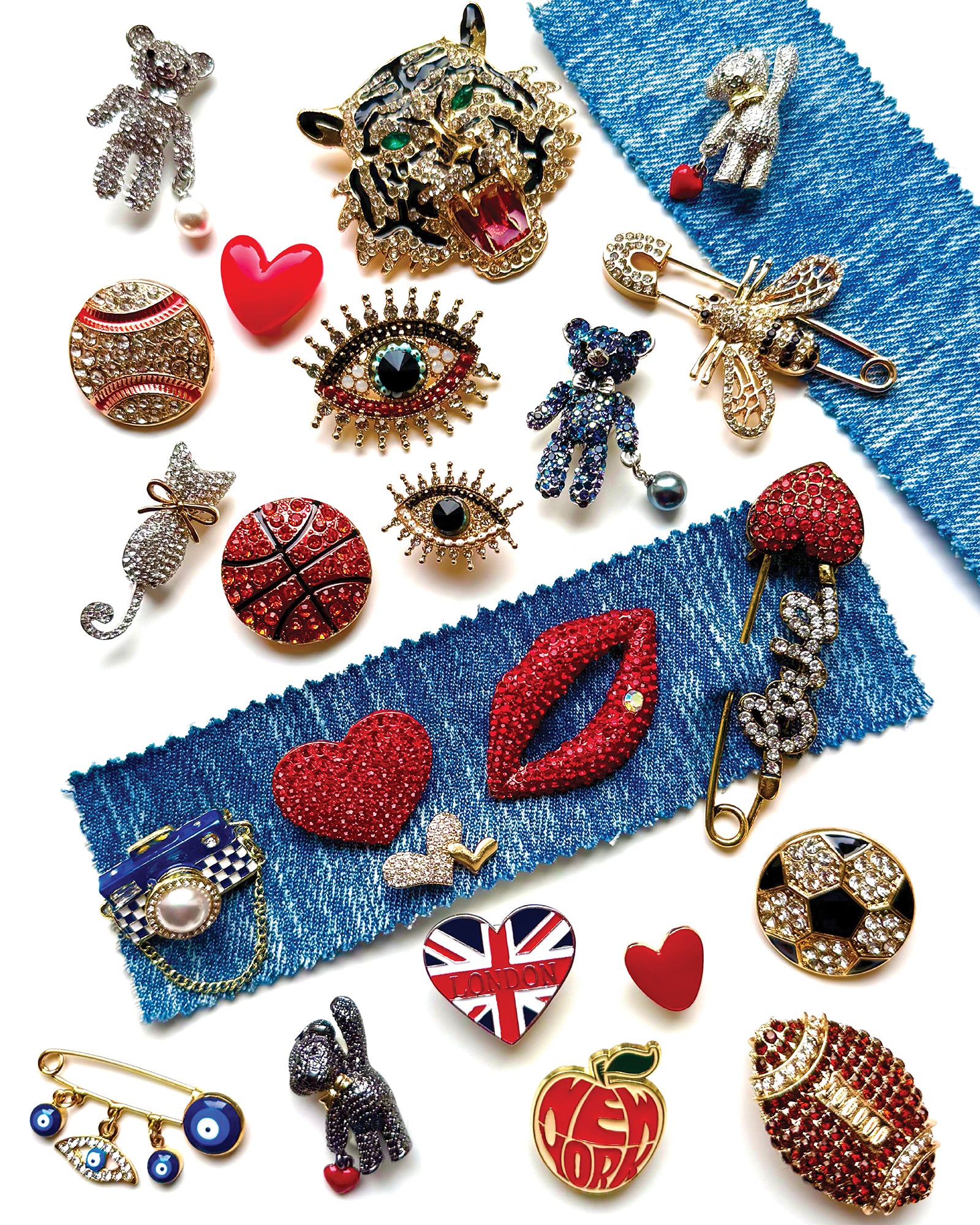 The Blake — Light Wash Denim Lip Pouch