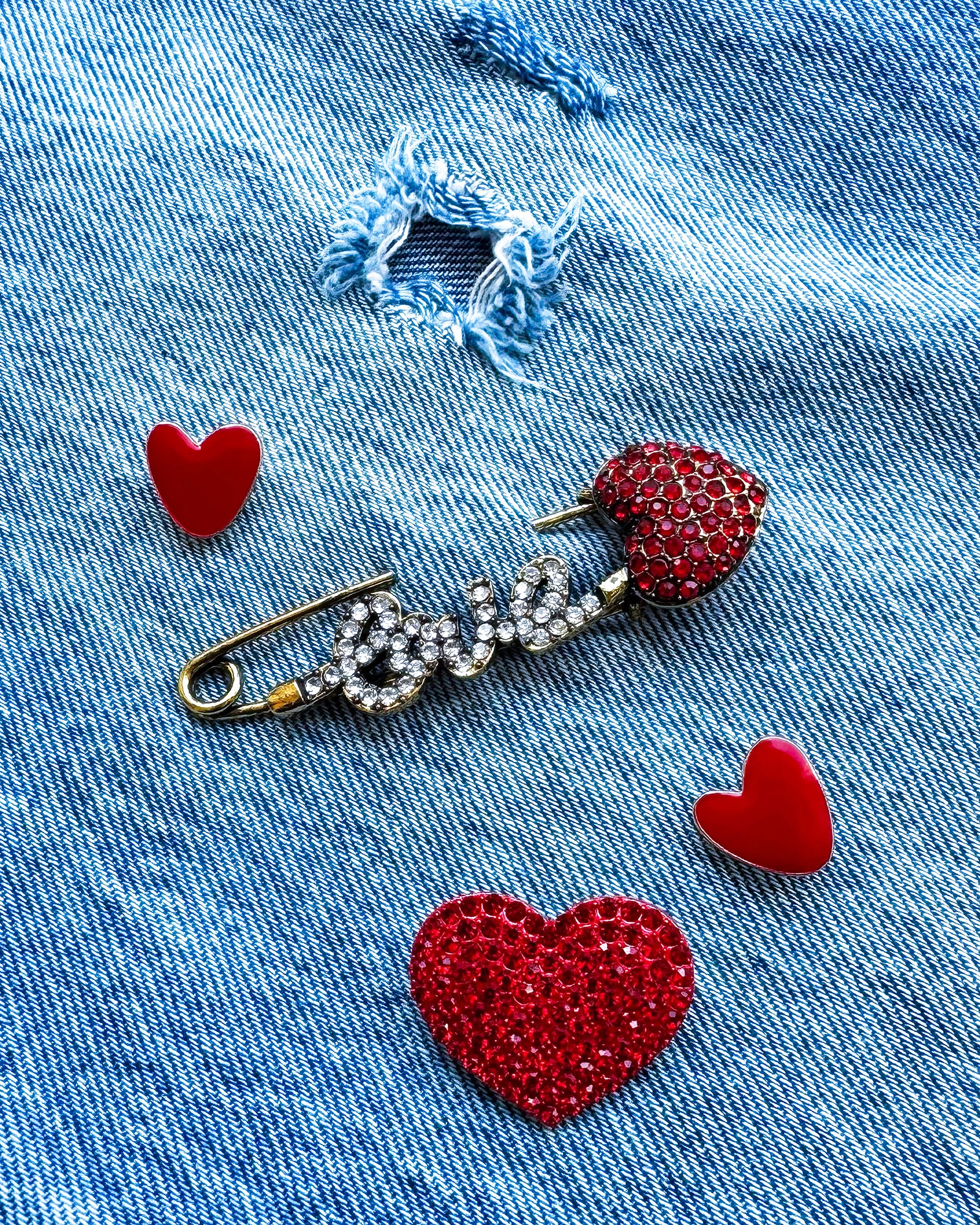 The Blake — Light Wash Denim Lip Pouch