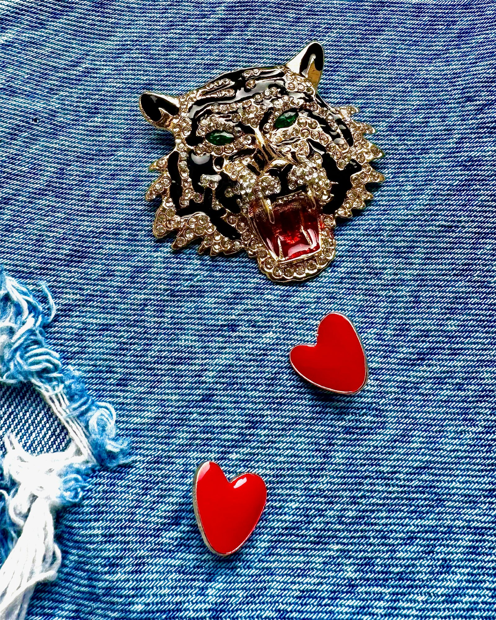 The Blake — Light Wash Denim Lip Pouch