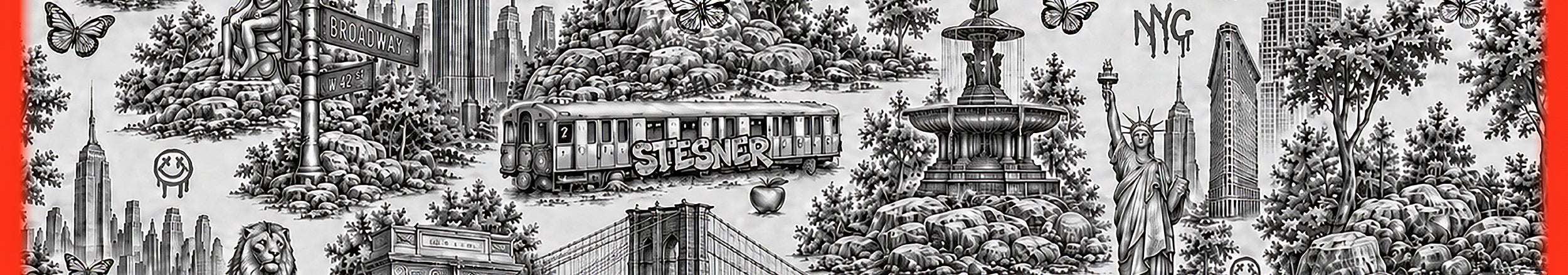 The Urban Pop Toile Collection — Trays & Boxes