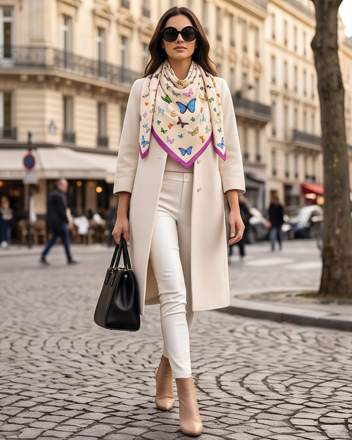 Champagne Garden Silk Scarf