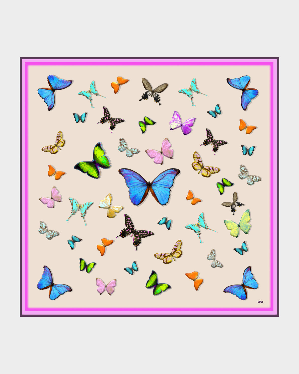 Champagne Garden Silk Scarf