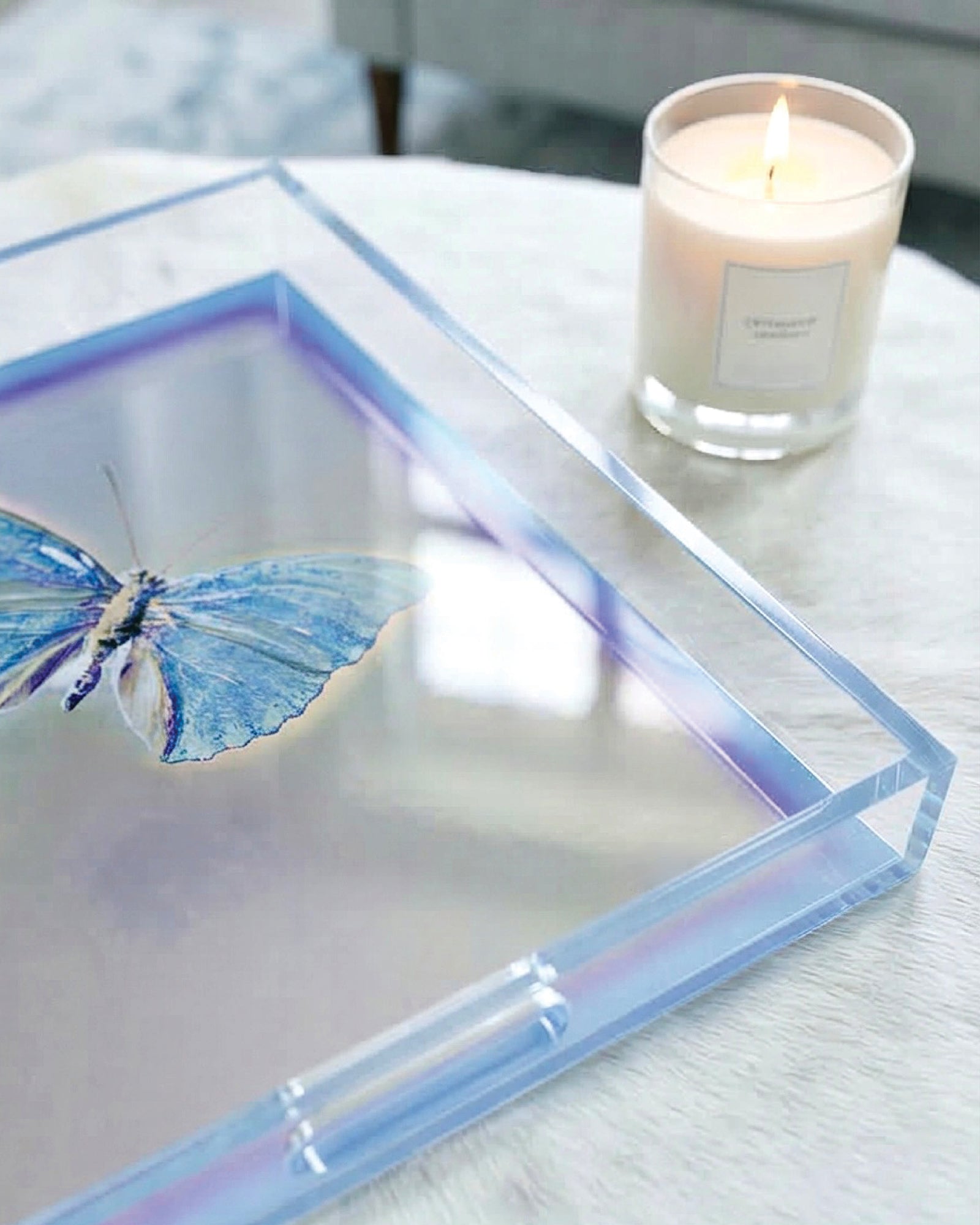 Frozen Grace by David Stesner ArtHouse — white multicolor square acrylic trays, additional detail