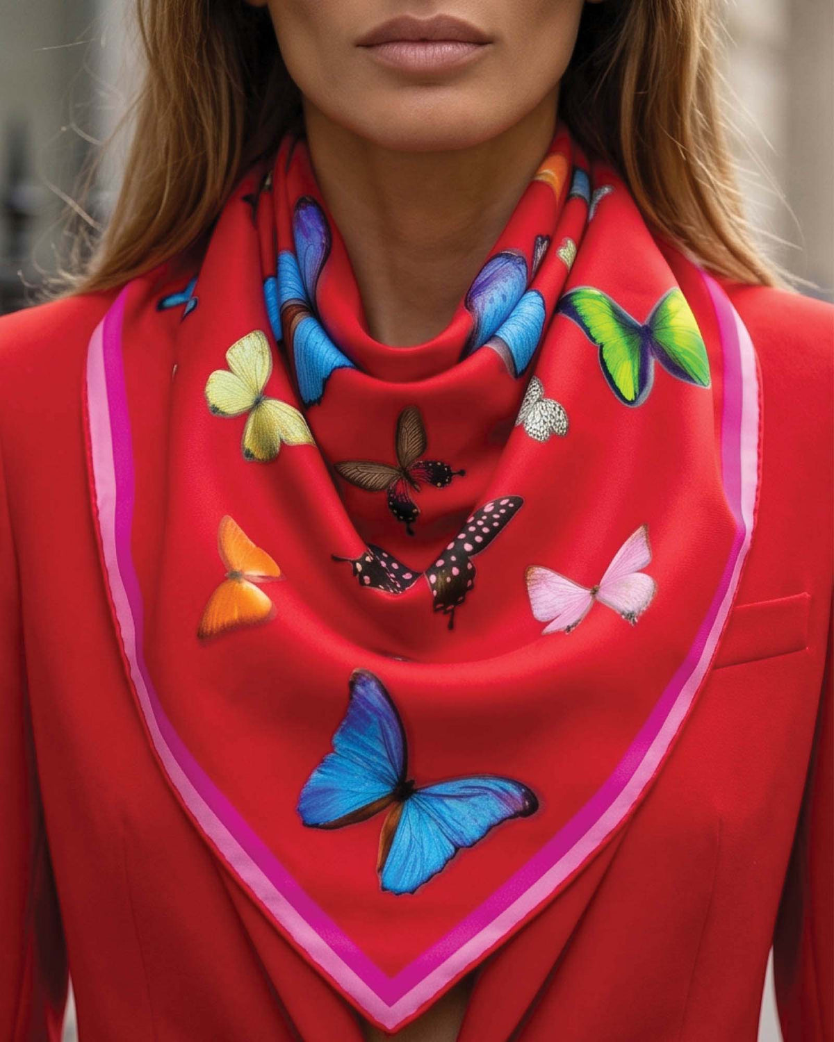 Scarlet Sky Silk Scarf