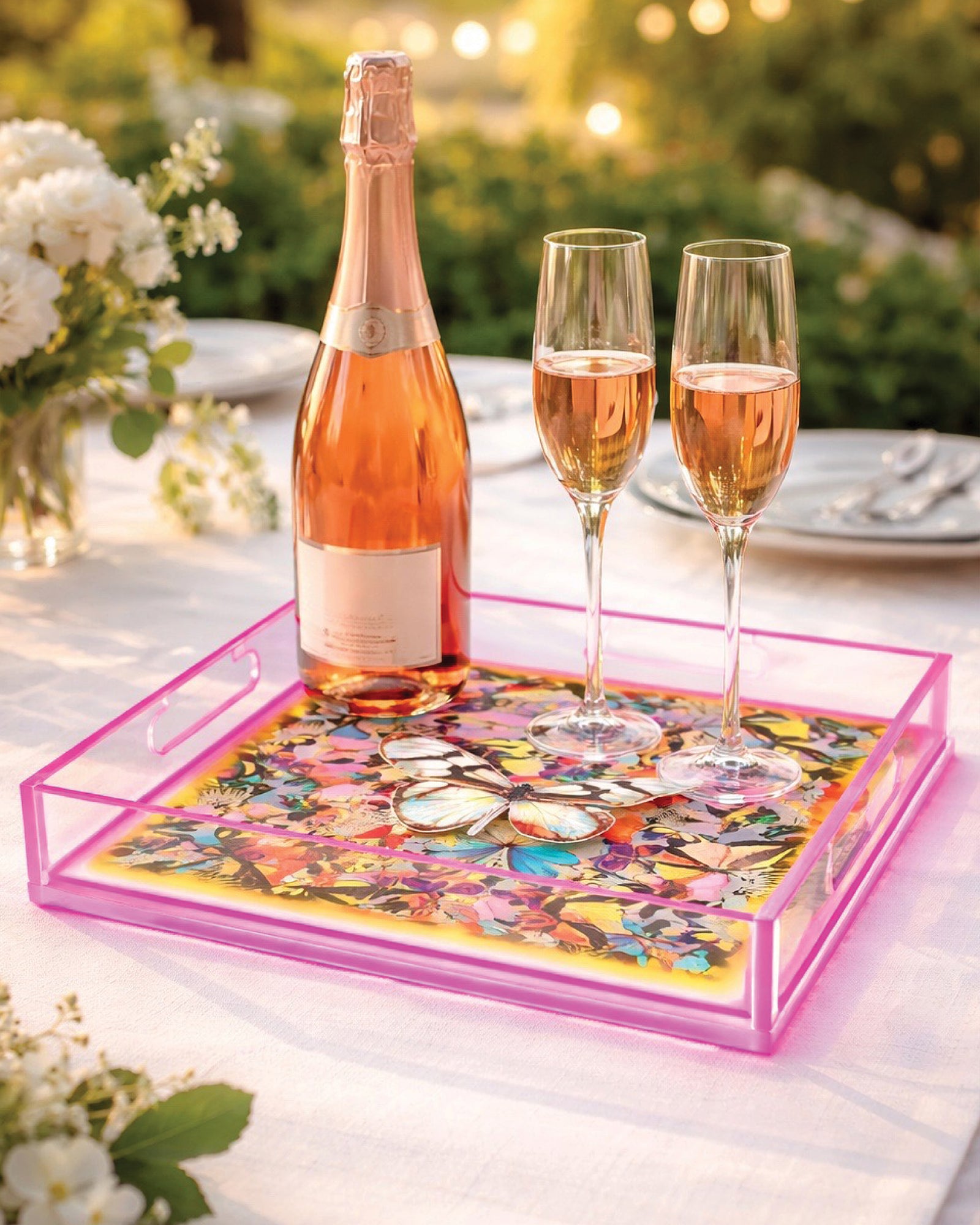 Temptations Garden by David Stesner ArtHouse — multicolor purple square acrylic trays — view 6