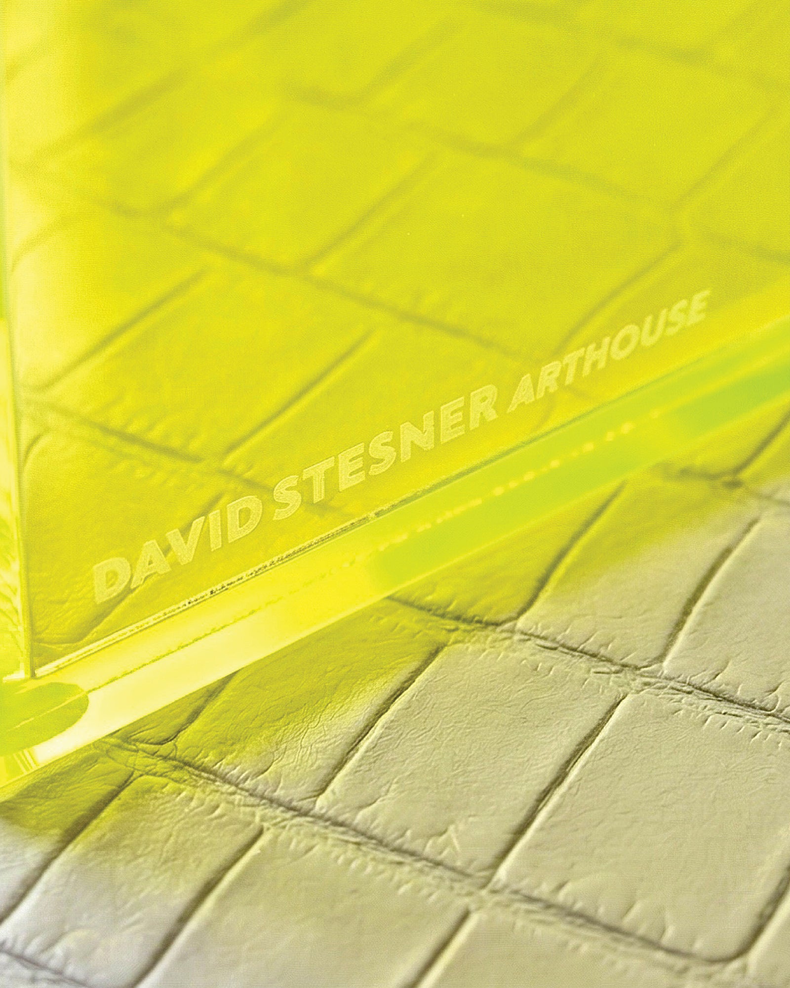 Welcome to My Mind — Neon Yellow Keepsake Box — acrylic keepsake box by David Stesner ArtHouse — view 1