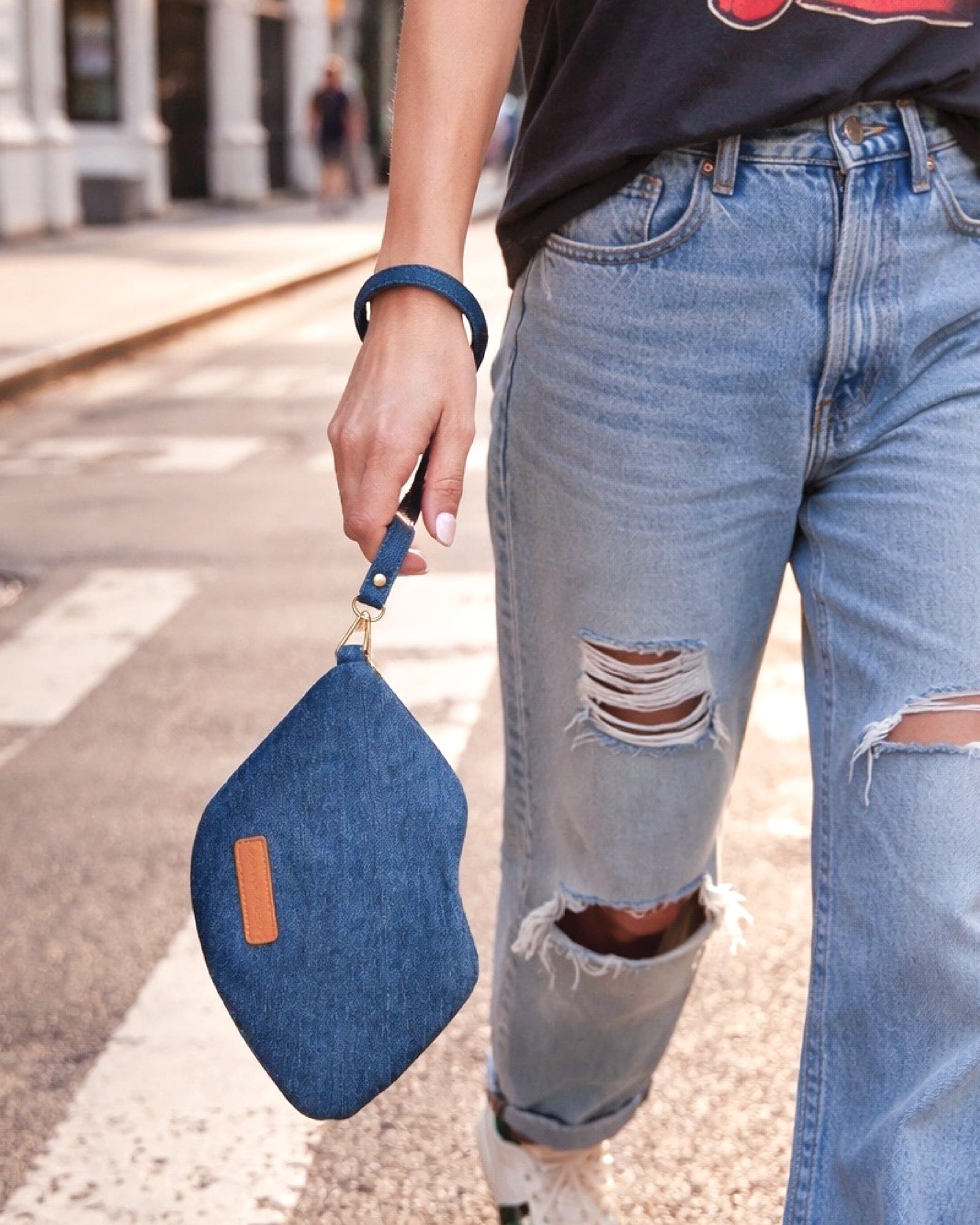 NEW! The Blake — Mid Blu Denim Lip Pouch