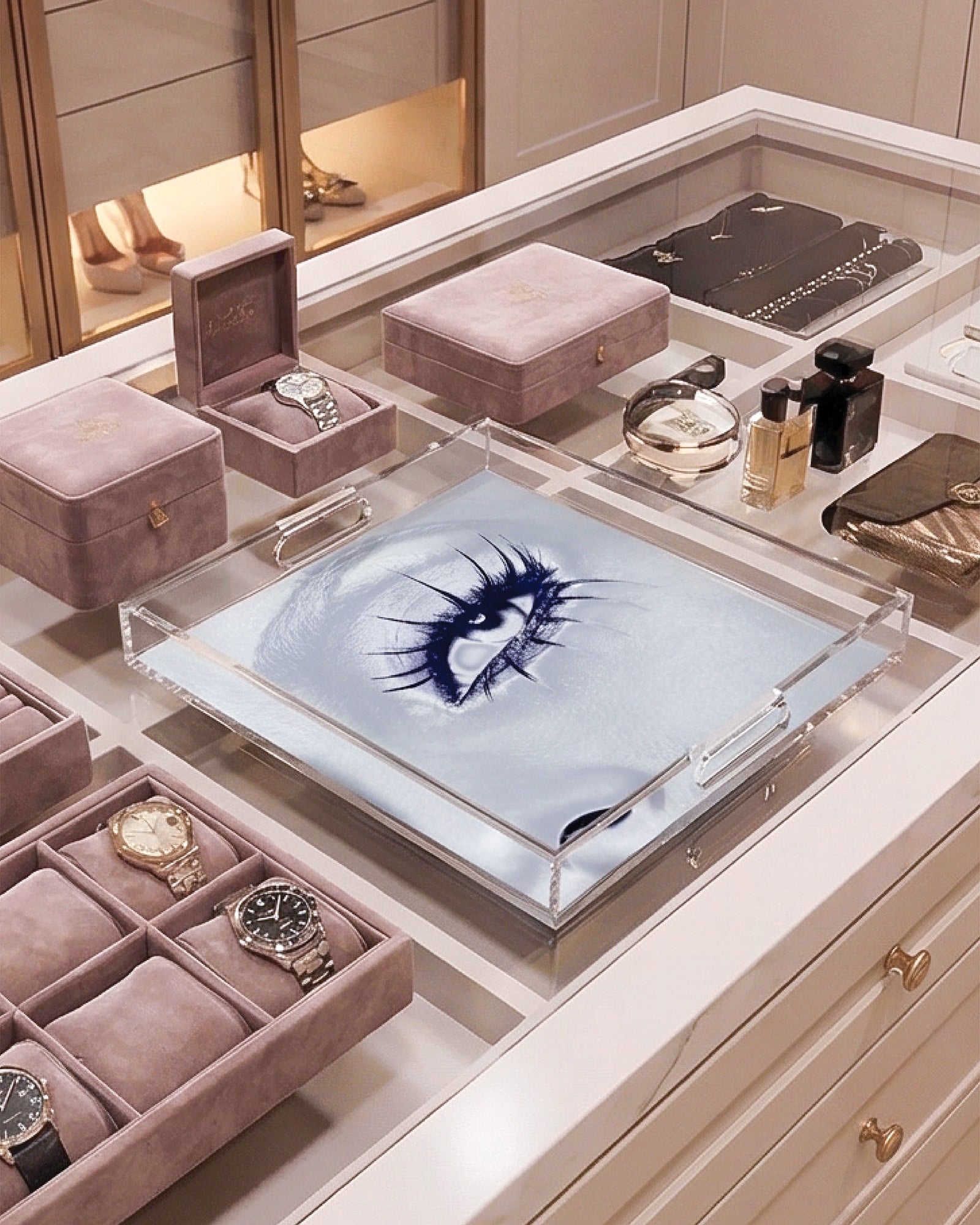 Midnight Eye Square Acrylic Tray | David Stesner
